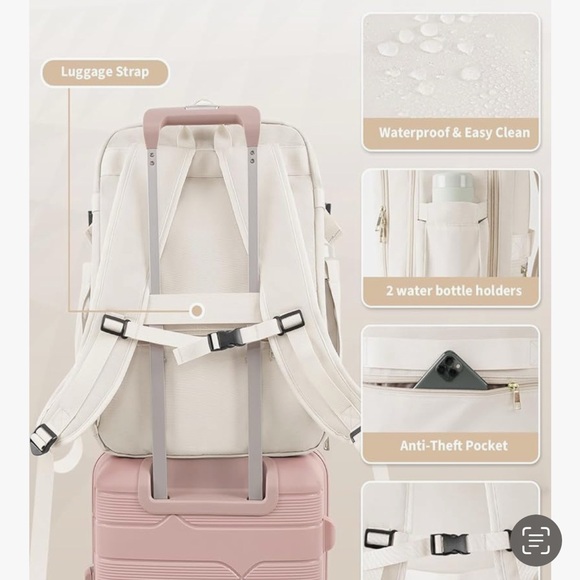 Elegant Cream Backpack - Picture 15 of 15